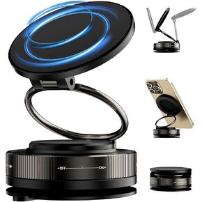 للحصول على سيارة Magsafe Car Mount 360 ° دوران مغناطيسي قابلة للتعديل لوحة القيادة الزجاجية الزجاج الأمامي ، حامل الهواتف المحمولة قابلة للطي للهاتف الخلوي لـ iPhone 16e 16 Pro 15 Plus 14 13 Samsung S25 S24 A16 Pixel 9 A.