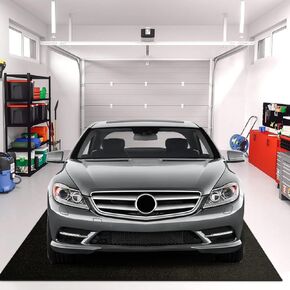 7.8x16 FT Garage Floor Mat for Golf Cart, Mid-Size SUV, Non-Slip Heavy Duty Oil Mat, Under Car Containment Garage Rugs, Felt and Rubber Material Mat