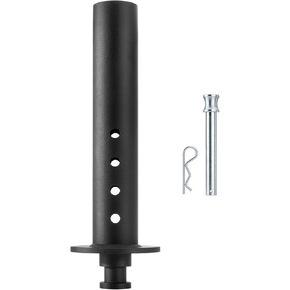 Fifth Wheel to Gooseneck Hitch Adapter with 4" Round Tube 2" SAE Kingpin for Truck Semi-Tractor Trailer, Camper Pop Up Gooseneck Adapter to 5th Wheel