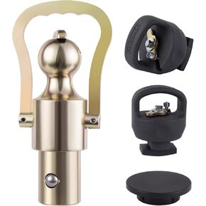 GNXA2061 GOSONECK HITCH BALL and SANIDE CHAIN ​​ANCORS KIT متوافقة مع Ford F250 ، F350 ، F450 NISSAN TITAN XD ، GMC SIERRA 2500/3500 HD ، Chevrolet Chevy Silverado 2500 HD HD