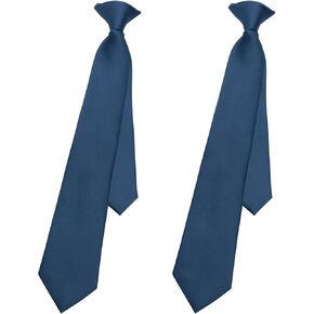 Boys Clip on Tie, Pre-Tied Ties for Boys Solid Color Kids Necktie for Girls Toddlers School Wedding Party Church