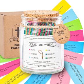 Bible Verse Jar - Christian Gifts for Women, Inspirational Scripture Jar for Birthday, Graduation, Easter, Mother's Day, and Encouragement Gifts