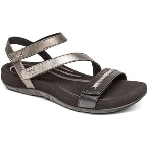 AETREX للسيدات Gabby Gabby Strapty Strappy Standals أسود