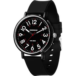 Nurse Watch for Medical Professionals Students Women Men, Analog Nursing Watches with 12/24 Hour Military Time, Second Hand, Easy to Read, Colorful Silicone Band