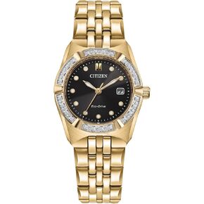 Citizen Ladies Eco-Drive Dress Classic Corso Watch, Diamond-Accented Bezel, 3 Hand, Date