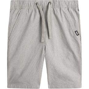 DKNY BOYS Shorts - اسحب على السراويل الشريطية المنسوجة للأولاد مع جيوب جانبية وحزام مرن (الأحجام: 8-20)