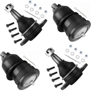 SCITOO 4pcs Front Suspension Kit Lower Upper Ball Joint Fit 1982-2003 For Chevy S10 RWD 1995-2005 For Chevy Blazer RWD 1991-2003 GMC Sonoma RWD