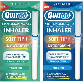 Stop Smoking Remedy, Smoke-Free Oxygen Inhaler, Chewable Mouth Grip to Help Curb Cravings, Quit Smoking Support, Satisfying Fidget Relief, Nicotine Free (Fresh Mint, Menthol, Variation Pack)