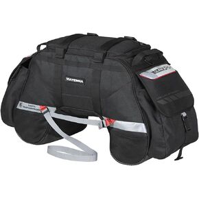 ViaTerra 100% Waterproof Claw Motorcycle Tail Bag (72L, Black) I Roll top Construction with Inner Liner I Free Outer Rain/Dust Cover I Fits Most Bikes