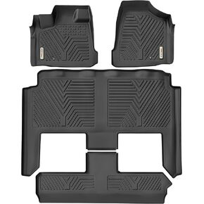 YITAMOTOR Floor Mats TPE-LITE Fit for 2024 2025 Tesla Model 3 Highland, 2 Rows & Cargo Mats Set, Full Cover Car Mats with Front Rear Cargo Mat TPE All-Weather Floor Mats 2025 Model 3 Accessories