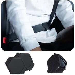 Yuoyar 2 Packs Car Seat Belt Clips - Universal Leather Seatbelt Adjuster Clips - Seat Belt Adjuster for Adults Kids