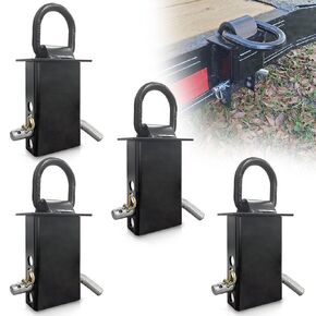 Stake Pocket D Ring for Trailer 1/2" Hitch Pin 4 Holes, 18,000lbs Heavy Duty D-Ring Removable Tie Downs for for Utility Trailers, Flatbed Trucks(4 Pack)
