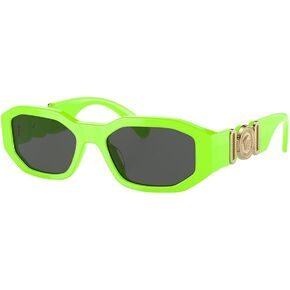 Versace Child Sunglasses Fluo Green Frame, Dark Grey Lenses, 48MM