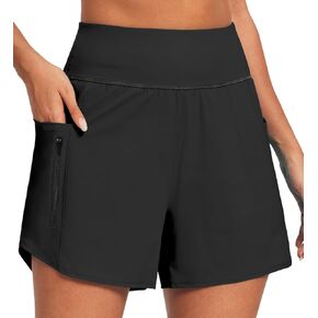 IUGA 5'' Swim Board Shorts Women High Waisted Beach Shorts for Women Quick Dry UPF 50+ Swimsuit Bottoms with Liner