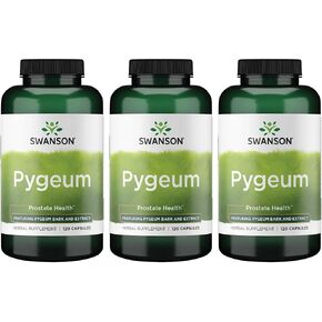 Swanson Pygeum - مكملات العشبية - ملحق صحة الرجال - (120 كبسولة لكل منها ، 400 ملغ) (3 عبوات)