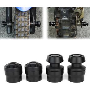 Xitomer Front Rear Axle Sliders Fit for 2024 Z500/ 2018-2024 NINJA 400/ KLX110/ Z125 PRO BR125 Frame Sliders Crash Protector with Swing Arm Bobbins (Black)