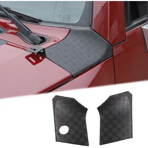 LLKUANG Car Black Cowl Body Armor Outer Cowl Covers Side Corner Guards for Toyota FJ Cruiser 2007-2021,Headlight ABS Hood Side Trim Panel-1 Pair (Hood Side Corner Guard)