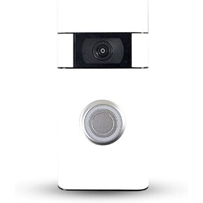 MightySkins Skin Compatible with Ring Video Doorbell (2nd Generation) - Solid White | Protective, Durable, and Unique Vinyl Decal wrap Cover | Easy to Apply, Remove, and Change Styles