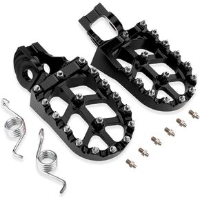 Motorcycle CNC Aluminum Foot Pegs Rests Footpegs for CRF50 CRF70 CRF110 XR50 XR70 XR110 CRF XR 50 70 110 M2R SDG DHZ KAYO Dirt Bike Pit Bike (Black, CRF50 70 110 XR50 70 110 TaoTao)