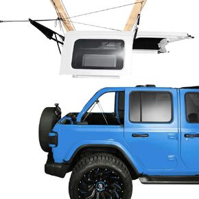 رفع القمة الصلبة لرفع جيب رانجلر JL JK TJ Ford Toyota والمزيد من الطرز ، ورافعة سهلة لمكافحة القطار التلقائي مع التخزين العلوي متعدد الاستخدامات (يدعم السقف 8-14 قدم ، و 6 مركبات T-knobs)