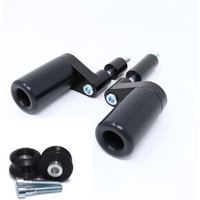 Shogun USA Made Kaw Ninja 500 Z500 2024 2025 NO Cut Black Frame Sliders & Matching Swing Arm Spools Fits ABS & Non ABS Models - 750-4169 & 701-0779
