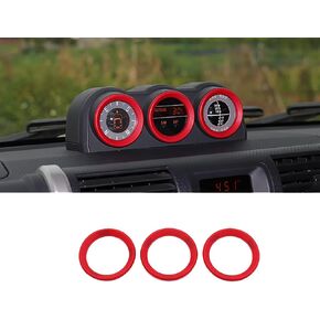 Red Compass Decorative Fit for Toyota FJ Cruiser Frame Triptych Combination Compass Sticker FJ Dashboard Compass Car Styling Interior(3 Piece)