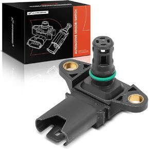 A-Premium Manifold Pressure (MAP) Sensor [3 Pins] Compatible with BMW 335i, 335i xDrive, 335is, X5, 550i, 550i GT, 740i, 750i, X6, 650i, 1 Series M, Z4, Alpina B7 & Rolls Royce Dawn, Ghost, Wraith