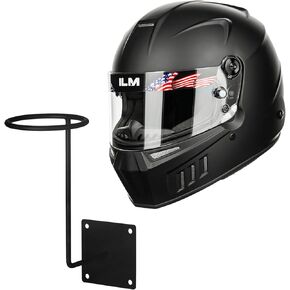 ILM Snell SA2020 Approved Auto Racing Helmets Model 890 (XL, MatteBlack) and ILM Helmet Holder MHR01