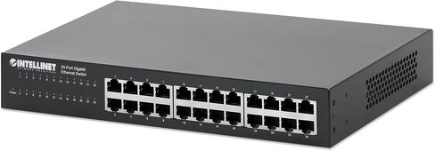 Intellinet 24 منفذ Gigabit Ethernet Switch، غير مُدار، منافذ 10/100/1000 ميجابت في الثانية، حامل على حامل وسطح المكتب، تصميم معدني قوي، هادئ بدون مروحة، EEE، التحكم في التدفق - ضمان 3 سنوات Mfg - 561273 in Kuwait