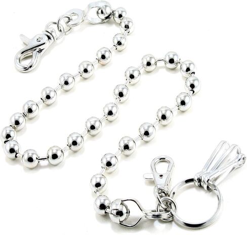Double K Marble Link Strong Biker Key Jean Wallet Chain (30"/22") SLV & BLK CS20MLT in Saudi Arabia