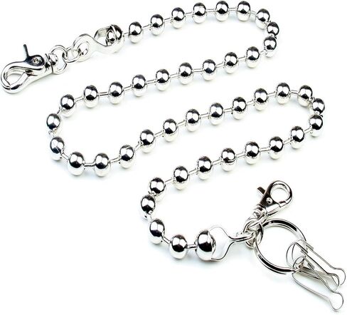 Double K Marble Link Strong Biker Key Jean Wallet Chain (30"/22") SLV & BLK CS20MLT in Saudi Arabia