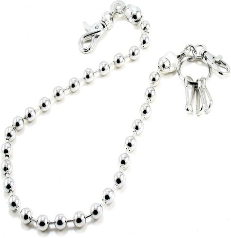 Double K Marble Link Strong Biker Key Jean Wallet Chain (30"/22") SLV & BLK CS20MLT in Saudi Arabia