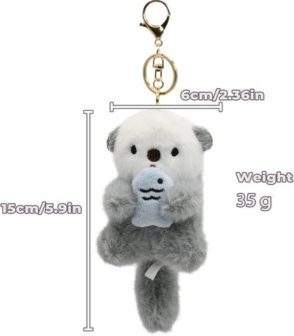 Otter Keychain Charm & Bag Charm - Adorable Keychain Ring for Bags Otter stuff - for Men Women Animal Lovers in Kuwait