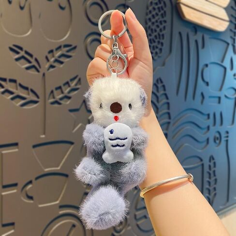 Otter Keychain Charm & Bag Charm - Adorable Keychain Ring for Bags Otter stuff - for Men Women Animal Lovers in Kuwait