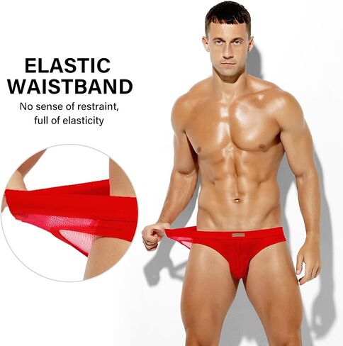 Arjen Kroos Men's Sexy Briefs Breathable Comfortable Mesh Underwear in Saudi Arabia