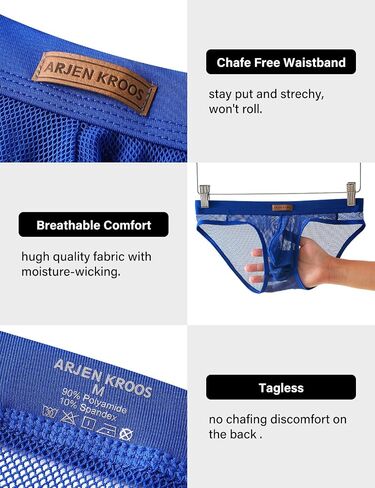 Arjen Kroos Men's Sexy Briefs Breathable Comfortable Mesh Underwear in Saudi Arabia