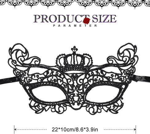 Nicute Lace Masquerade Mask for Women Black Masquerade Mask Eye Masks For Party Prom Ball Costume Mardi Gras Party Supply in Kuwait