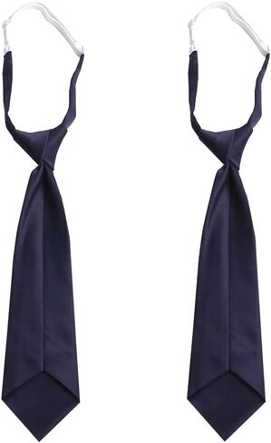 2 Pieces Adjustable Woven Zipper Pre Necktie For Kids Boys,Solid Color Tie For Kids Formal Wedding Graduation School Uniforms in Saudi Arabia