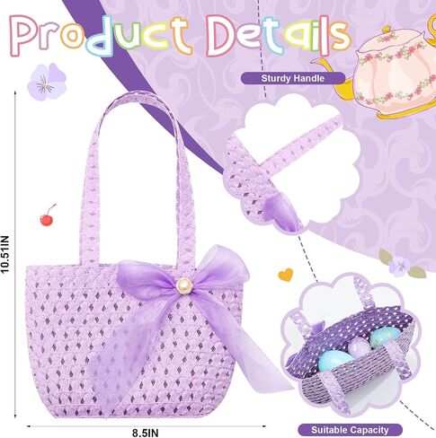 Zhanmai 6 PCS Girls Tea Party Hats accsitations stit Kids Bonnets Bonnets Hats and Gloves For Girls Dress Up Favors in Kuwait