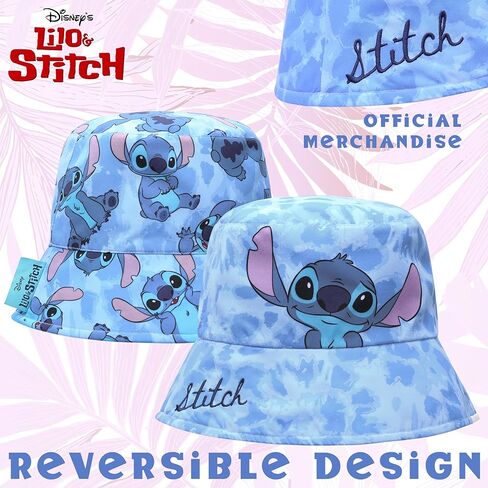 Disney Stitch Girls Bucket Hat, Sun Hat for Kids Beach Summer Vacation Essentials - Stitch Gifts for Girls in Kuwait