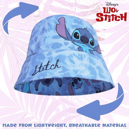 Disney Stitch Girls Bucket Hat, Sun Hat for Kids Beach Summer Vacation Essentials - Stitch Gifts for Girls in Kuwait