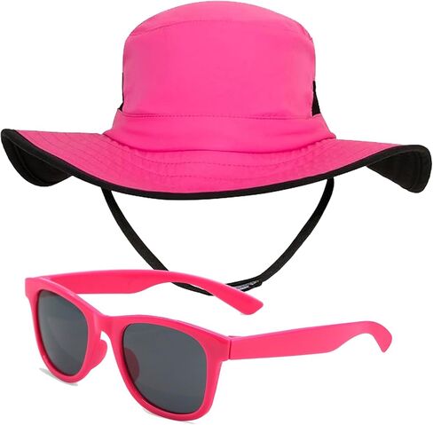 Kids Sun Hat for Girls & Boys with UV Protection- Toddler Beach Hat for Fishing Safari Play Hat with Sunglasses(2-14 Years) in Saudi Arabia
