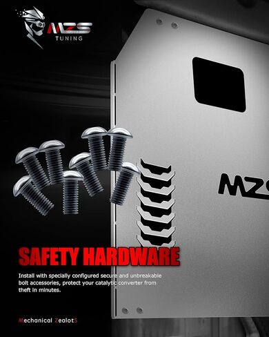 درع حماية المحول الحفاز MZS ، واقي CAT المضاد للسرقة متوافق مع 2016-2022 Prius Gen 4 in Kuwait