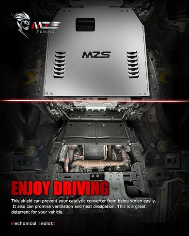 درع حماية المحول الحفاز MZS ، واقي CAT المضاد للسرقة متوافق مع 2016-2022 Prius Gen 4 in Kuwait