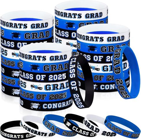 Sumind 36 Pieces Class of 2024 Silicone Bracelets, Silicone Graduation Bracelets Congrats Grad Wristbands Graduation Celebrating Bracelet for Teacher Students, Graduation Party Supplies in Saudi Arabia