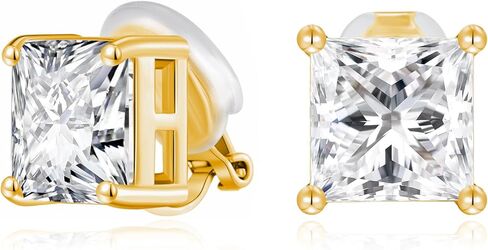FAMARINE CZ Clip on Earrings for Women Clip Earring Non-pierced Earrings in Kuwait