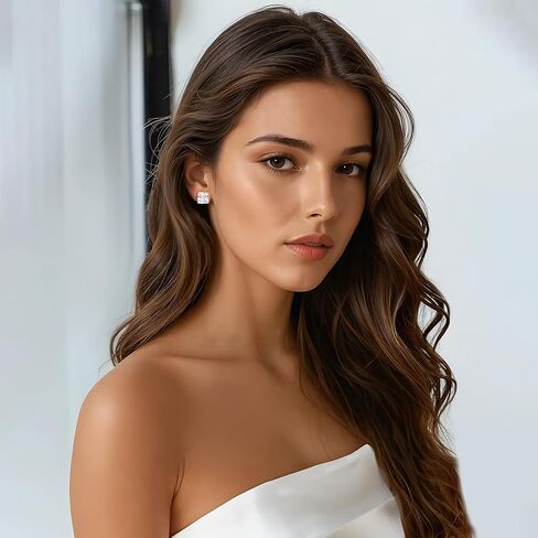 FAMARINE CZ Clip on Earrings for Women Clip Earring Non-pierced Earrings in Kuwait