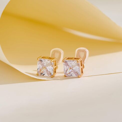 FAMARINE CZ Clip on Earrings for Women Clip Earring Non-pierced Earrings in Kuwait