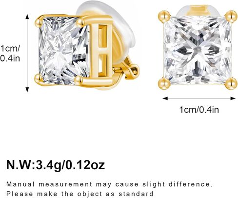 FAMARINE CZ Clip on Earrings for Women Clip Earring Non-pierced Earrings in Kuwait