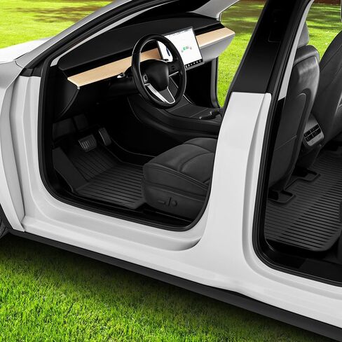 Yitamotor Floor Mats TPE-Lite Fit لعام 2024 2025 Tesla Model 3 Highland ، صفوفان وحصير شحن ، حصيرة سيارة تغطية كاملة مع حصيرة شحن خلفية أمامية TPE جميع الأحوال الجوية 2025 ملحقات طراز 3 in Kuwait